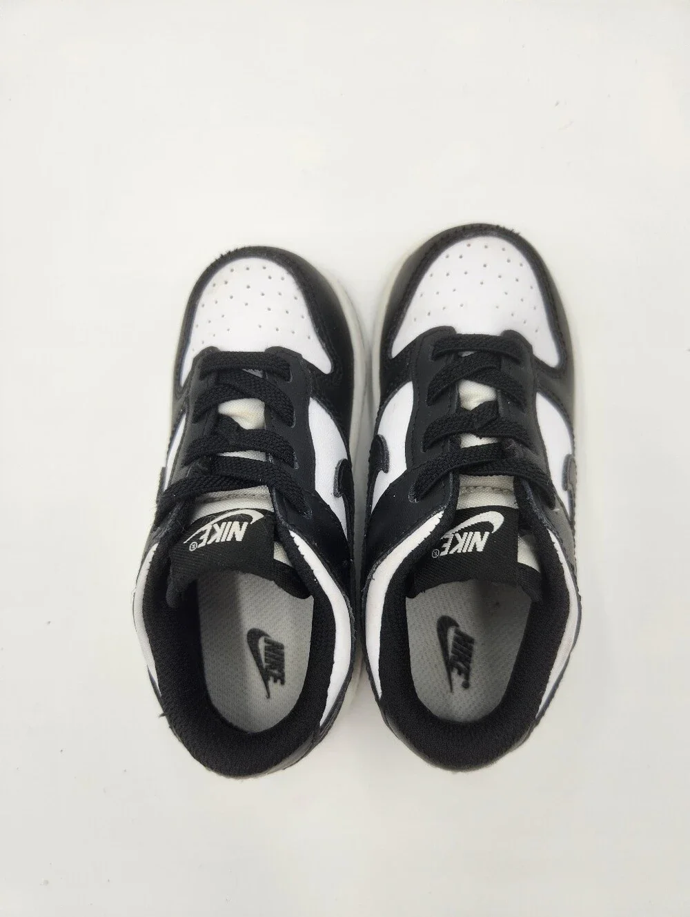 Nike Dunk Low Panda Black And White Sneakers Child Size 8c